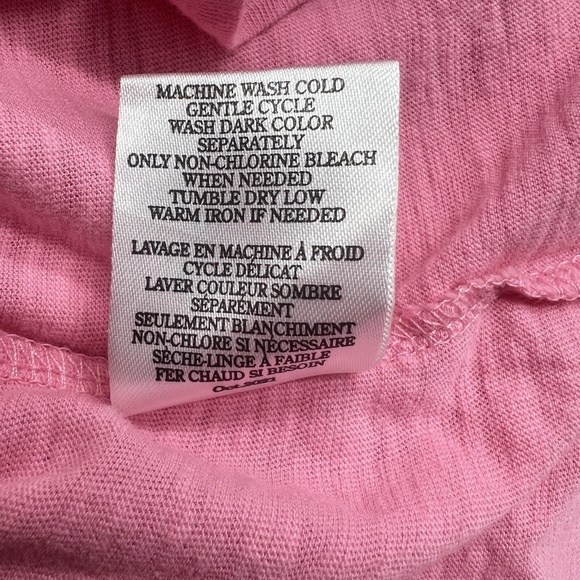 Z SUPPLY Sleep Shirt Tee S Pink V Neck Rolled Short Sleeves Lightweight Lounge - Picture 8 of 12